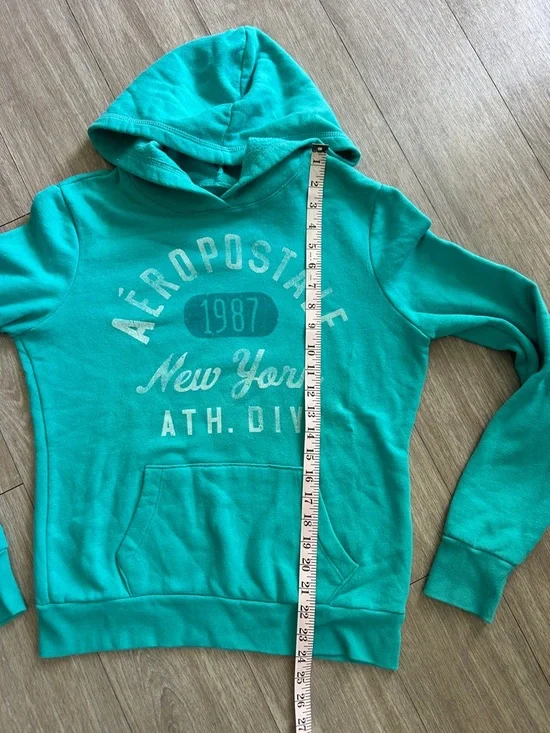 Aéropostale Teal Hoodie Sweatshirt - Picture 4 of 7